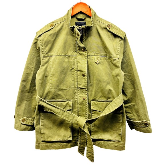 Madewell Jackets & Blazers - Madewell Field Jacket Women's M Olive Green Military Utility Belted Casual